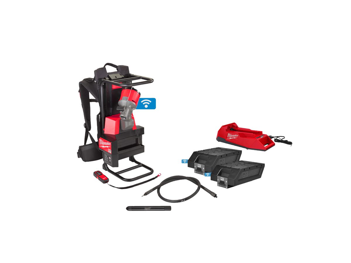 MILWAUKEE Akku-Rucksack-Betonverdichter MXFCVBPKIT-602