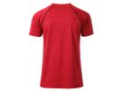 JN Men's Sports T-Shirt JN496 red-melange/titan, Größe M
