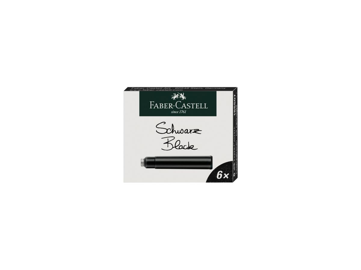 Faber-Castell Tintenpatronen 185507 Standard schwarz 6 St./Pack