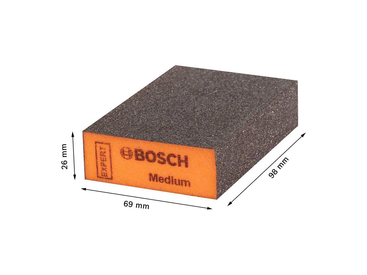 BOSCH Flex Schleifschwamm EXPERT 69X97X26 mm, Mittel, VE 20
