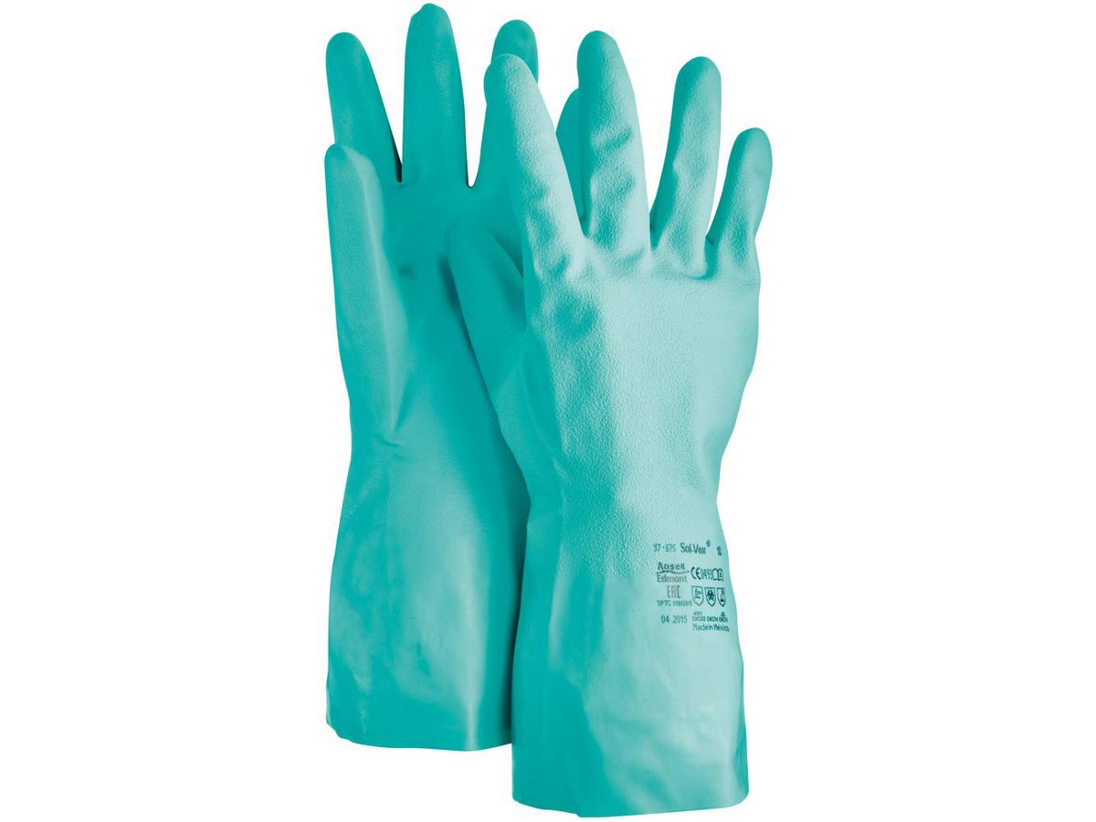 ANSELL Chemikalienschutz-Handschuh SolVex 37-675, grün