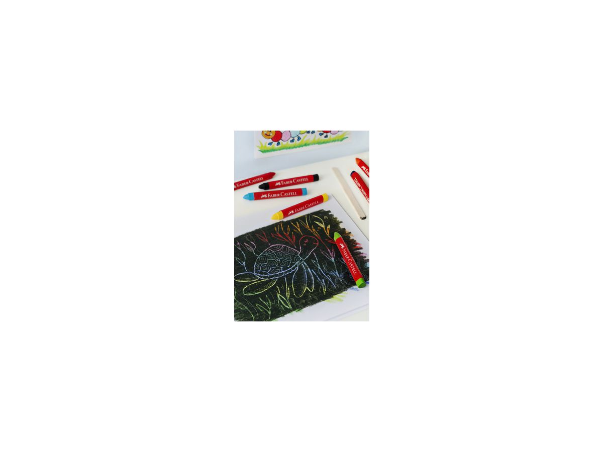 Faber-Castell Wachsmalstift Jumbo 120011 farbig sortiert 12 St./Pack.