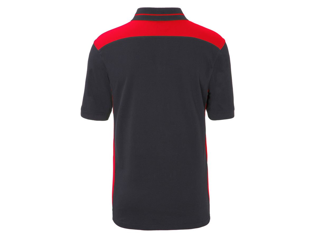JN Men's Workwear Polo - COLOR - JN858 carbon/red, Größe 6XL