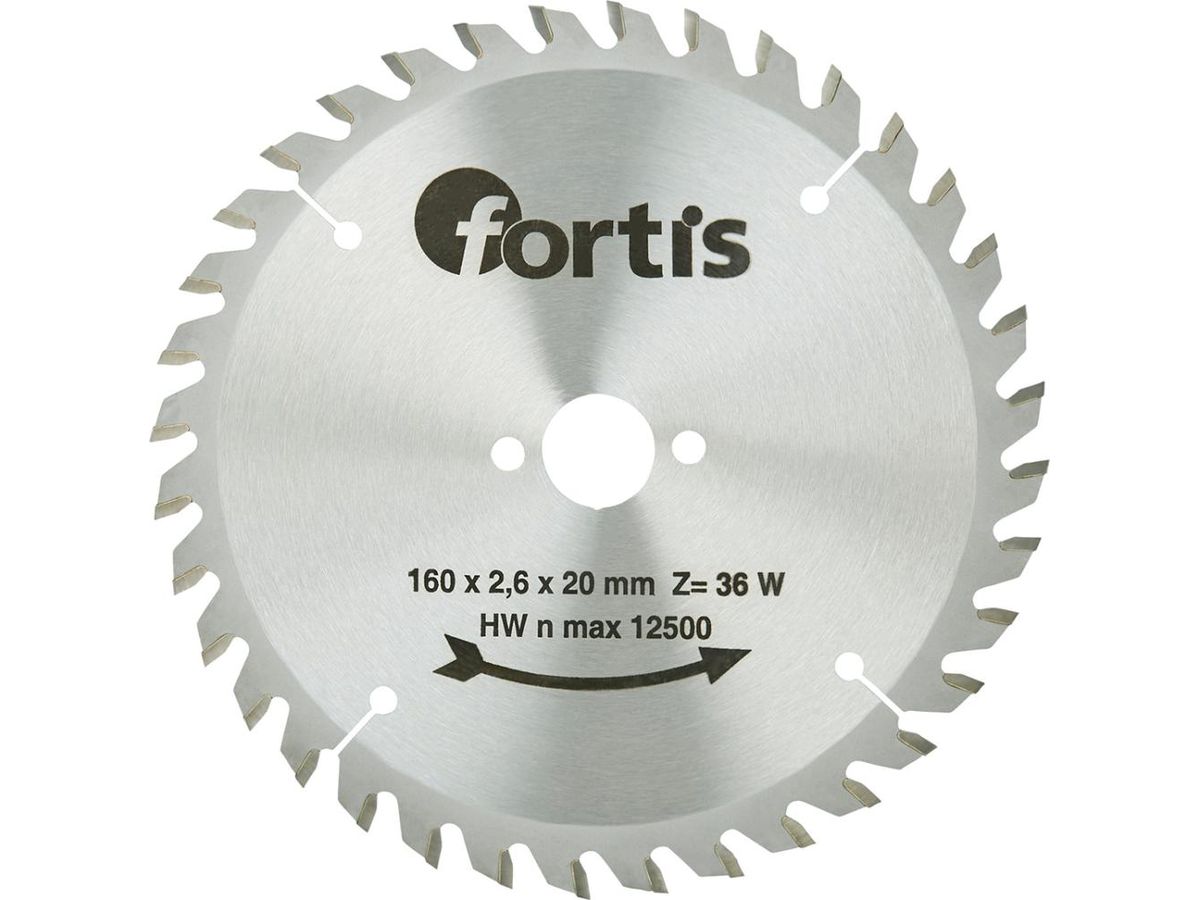 HW-Kreissägebl. 160x2,8 x20mm Z36W         Fortis