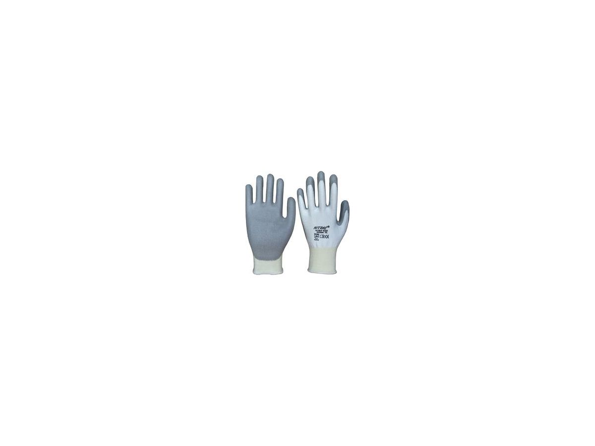 NITRAS Dyneema-Schnittschutz-Handschuh 6305, weiß, grau PU-beschichtet