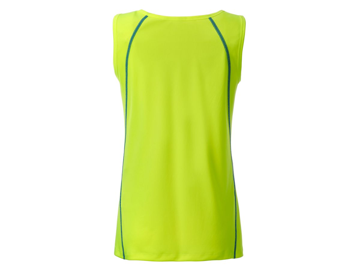 JN Ladies' Sports Tanktop JN493 bright-yellow/bright-blue, Größe XS