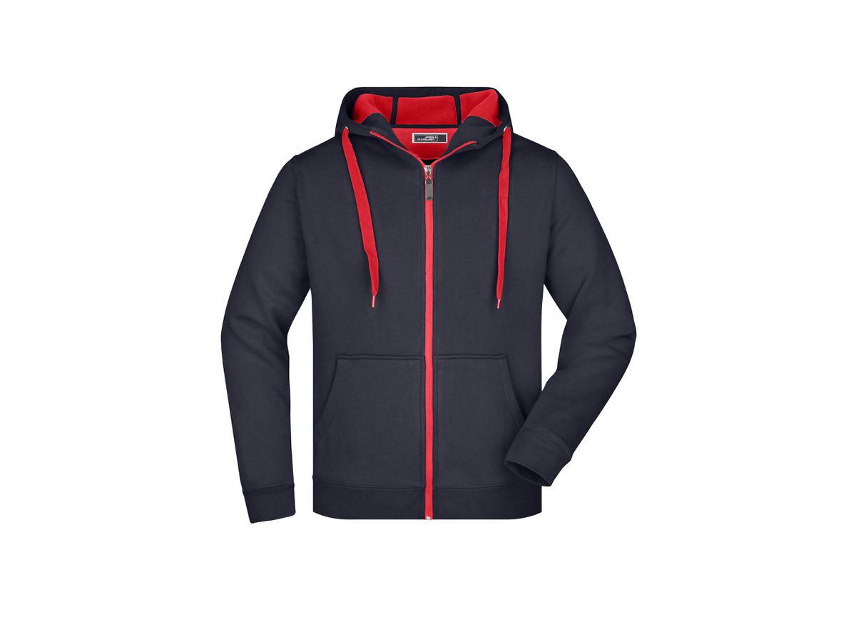 JN Mens Doubleface Jacket JN355 55%PES/45%BW, navy/red, Größe 3XL