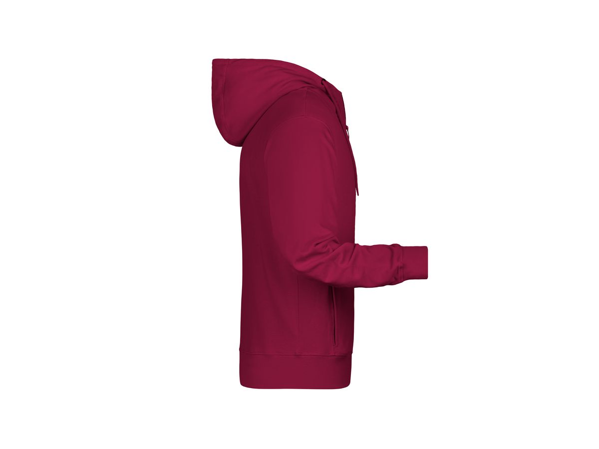 JN Men's Zip Hoody 8026 wine, Größe 3XL