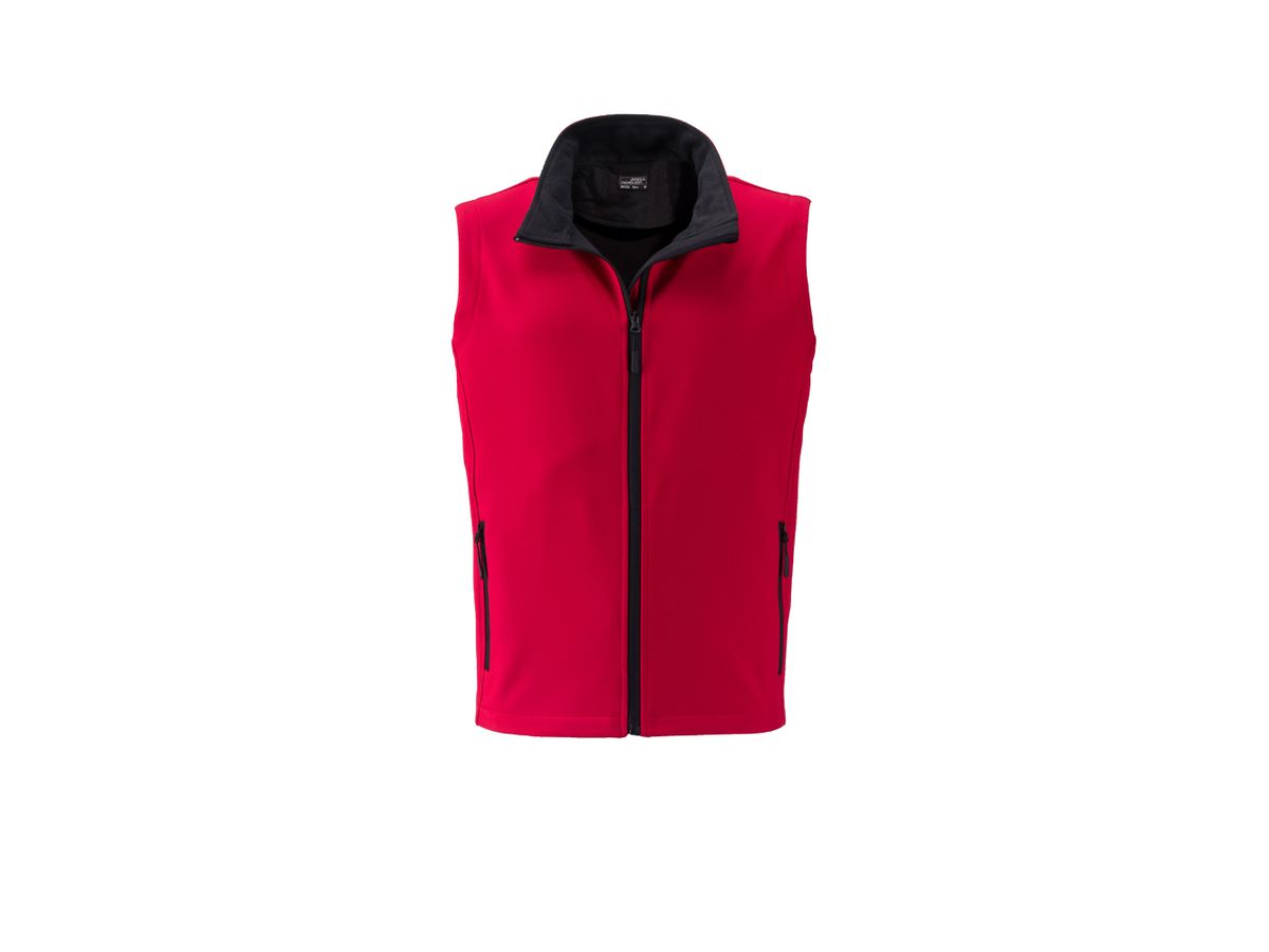 JN Men's Promo Softshell Vest JN1128 red/black, Größe 3XL