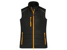 JN Ladies' Hybrid Vest JN1821 black/neon-orange Gr. S