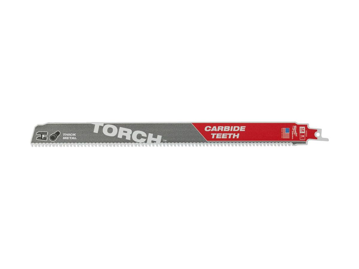 MILWAUKEE Säbelsägeblatt Metall HM-best. THE TORCH, 300x3,2 mm, 8 TPI