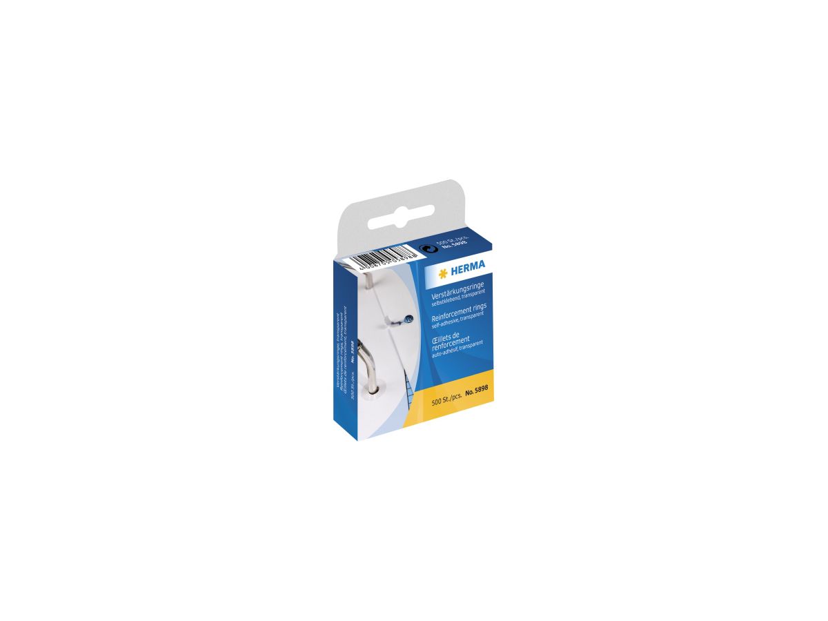 Herma Lochverstärkungsring 12mm transparent 500 St./Pack