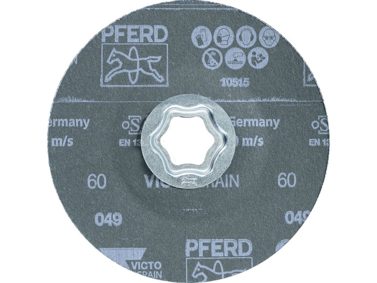 Pferd Fiberschleifscheibe CC-FS 125mm STEEL VICTOGRAIN K 60+