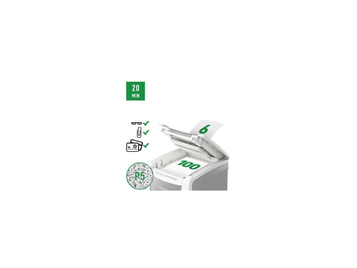 LEITZ IQ Aktenvernichter Small Office 100 P-5 80120000