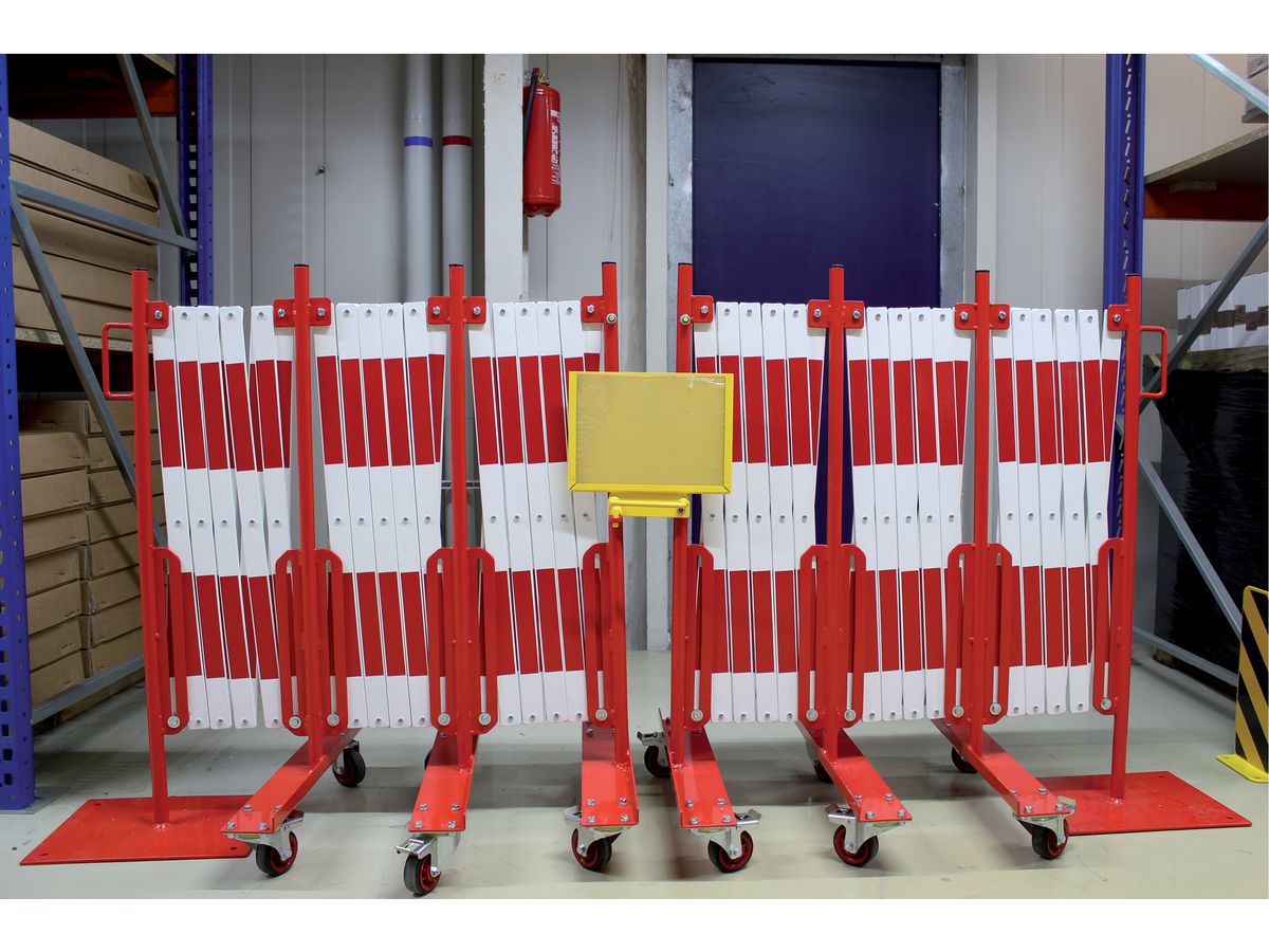 Scherengitter 8000mm rot-weiss