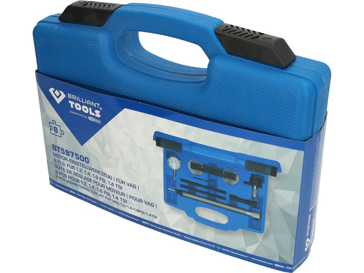 BRILLIANT TOOLS Motor-Einstellwerkzeug, f.VAG,8tlg. F. 1.2,1.4,1.6 FSI, 1.4 TSI