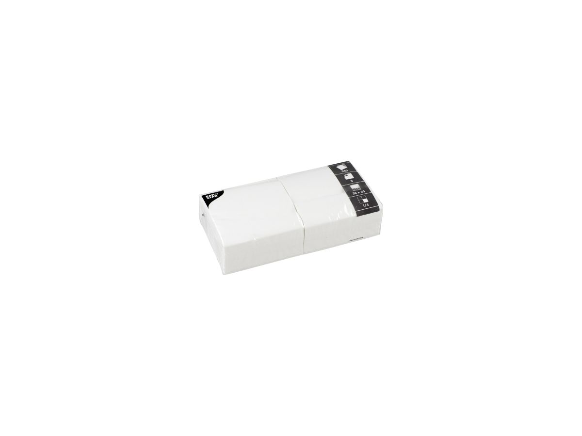 PAPSTAR Serviette 14486 33x33cm 2lagig weiß 250 St./Pack.