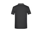 JN Men's Polo Stripe JN728 black/silver, Größe XXL