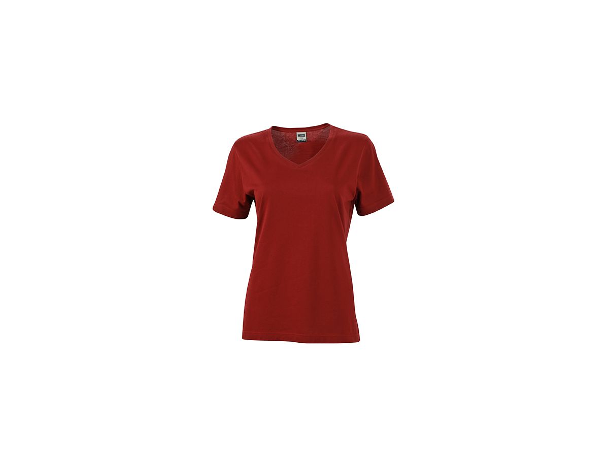 JN Ladies Workwear T-Shirt JN837 50%BW/50%PES, wine, Größe L