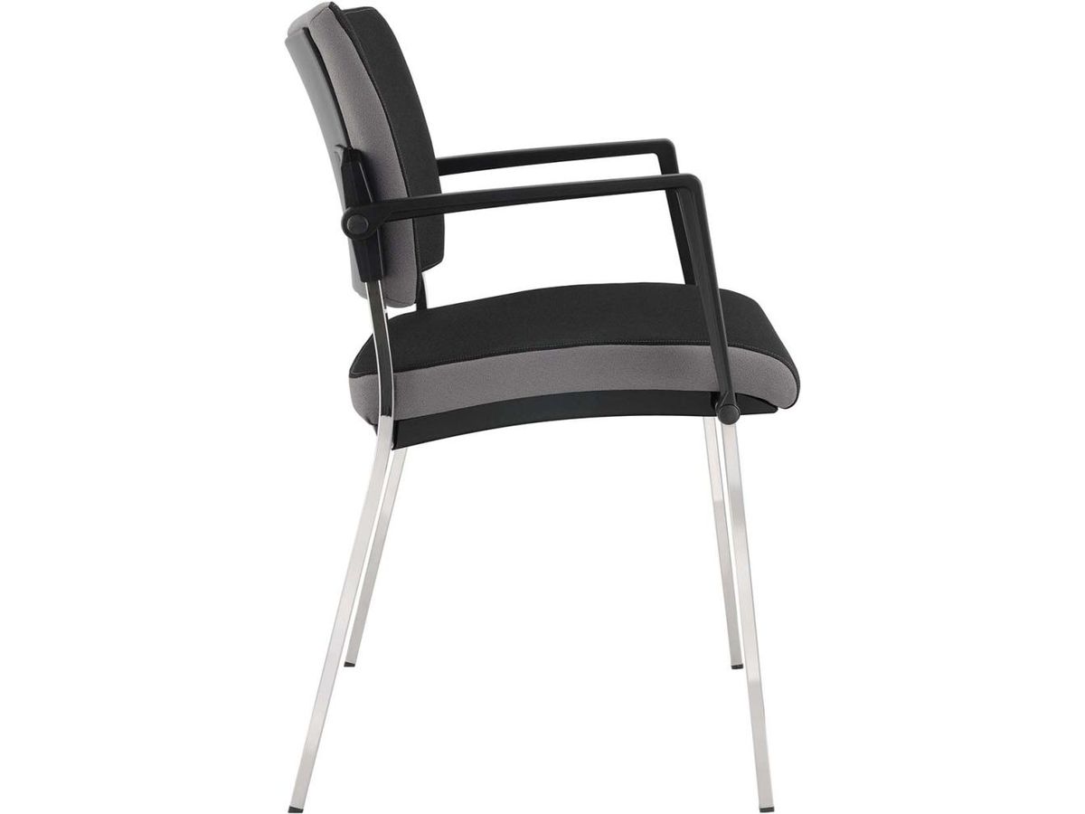 Besucherstuhl Premium Schwarz ( 2 Stühle Set)