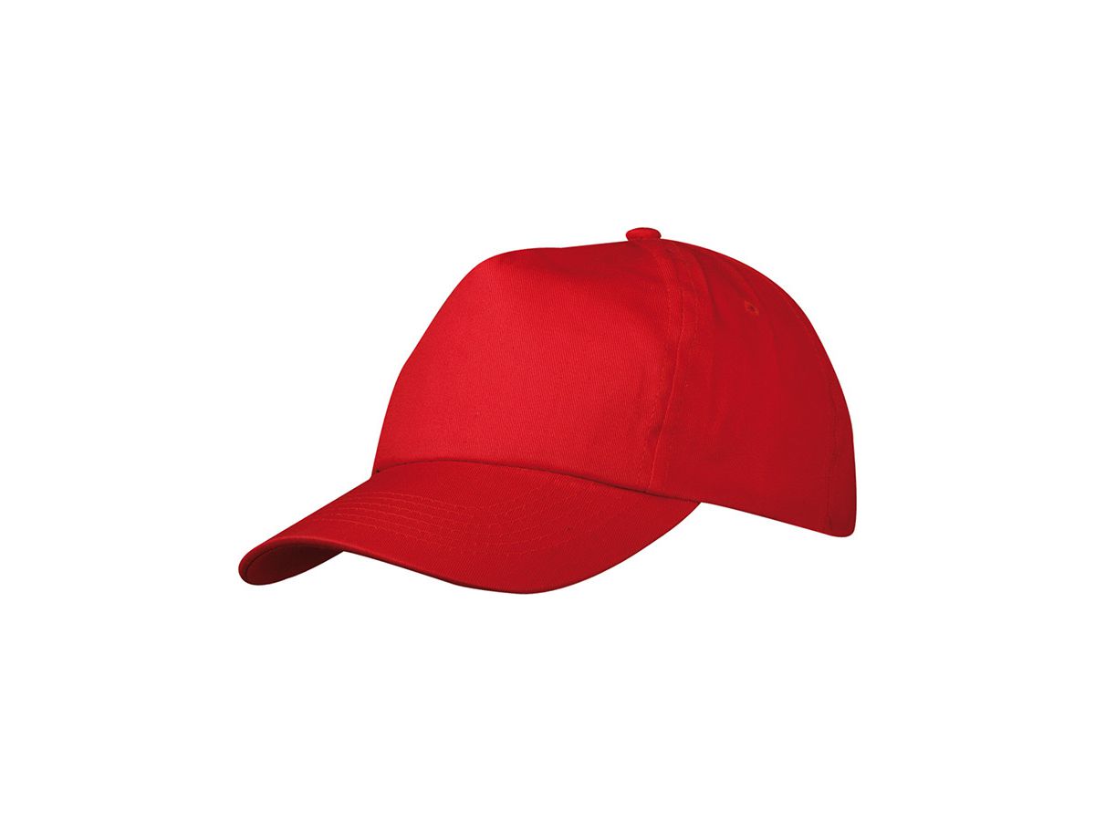 mb 5 Panel Promo Cap laminated MB002 100%BW, signal-red, Größe one size
