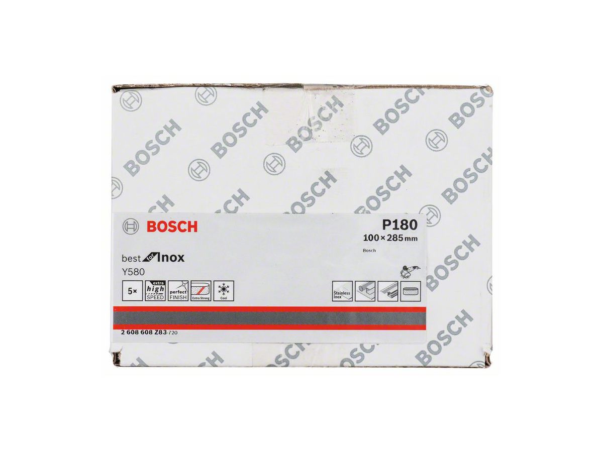 BOSCH Schleifband Y580 Best for Inox 100x285 mm, K 180, VE 5