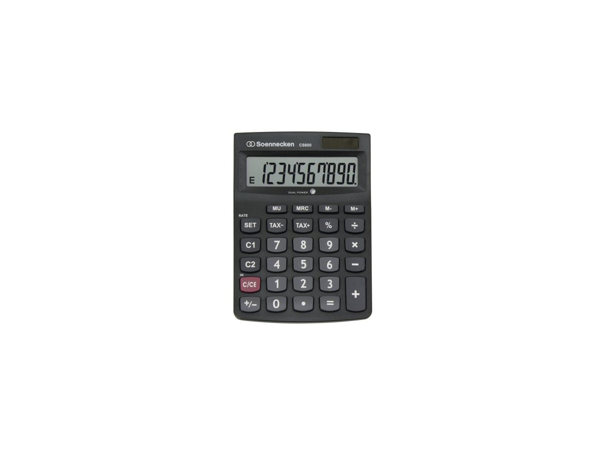 Soennecken Taschenrechner CS600 8661 schwarz