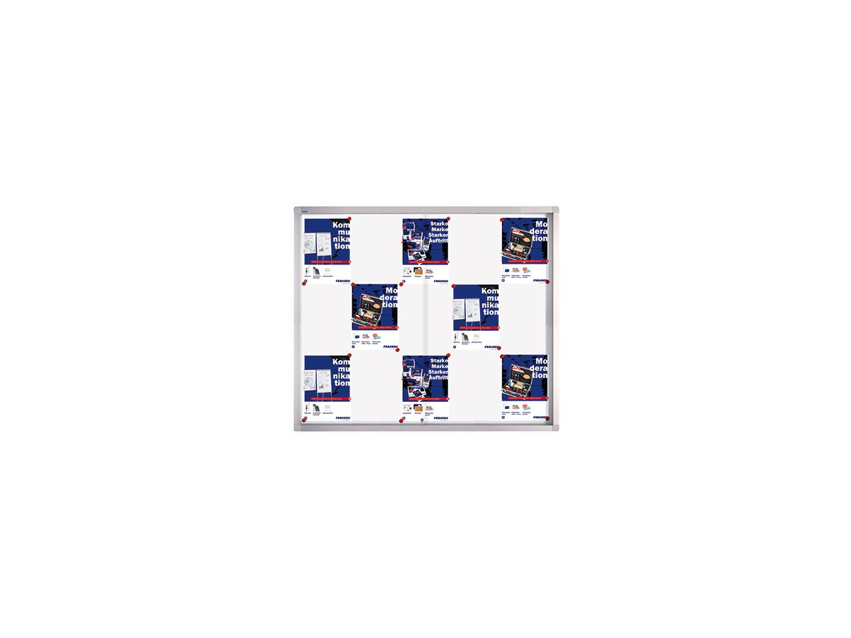 Franken Schaukasten PRO SK6115 Schiebetür für 15x DIN A4 Aluminium