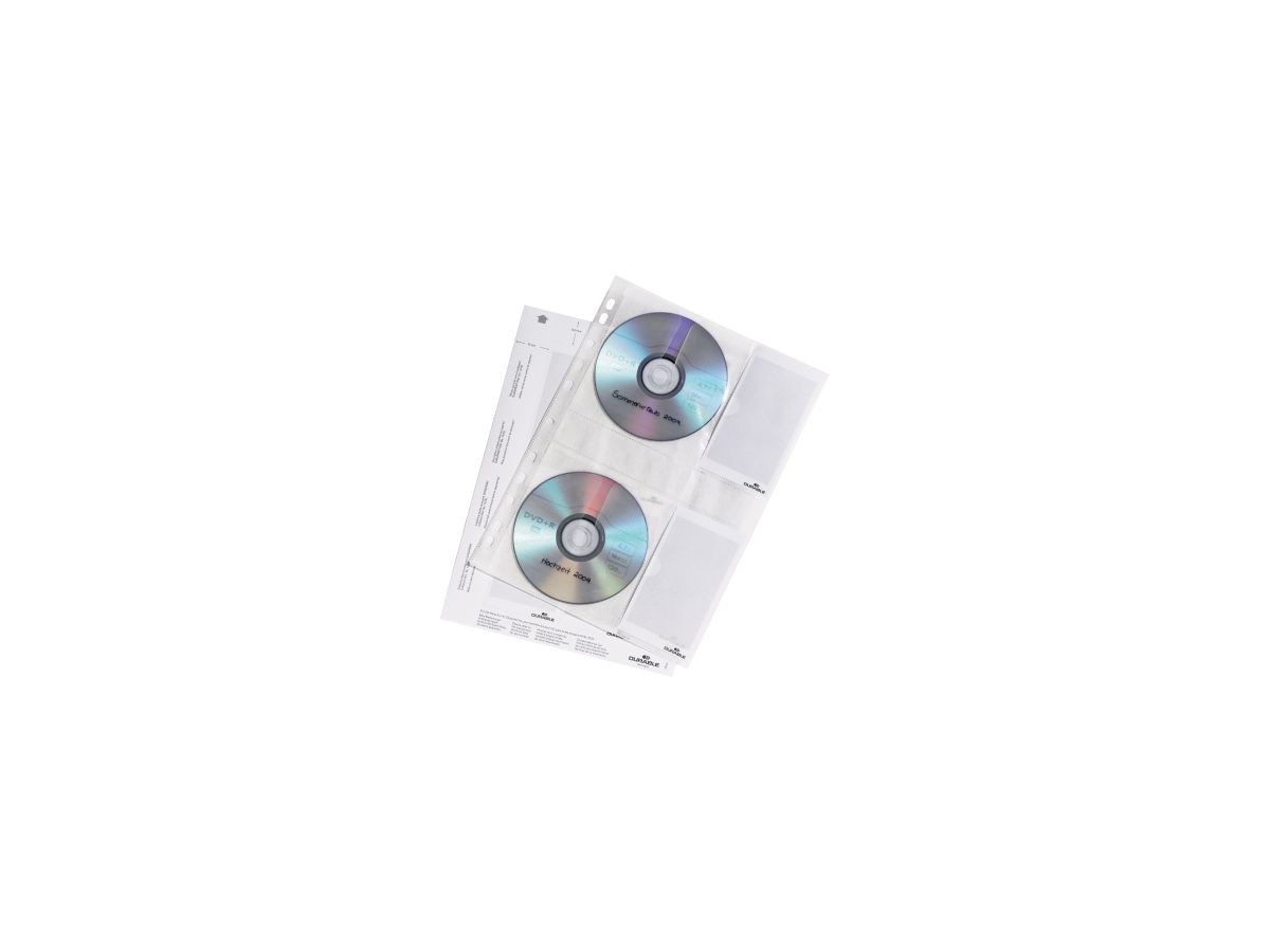 DURABLE CD/DVD Hülle COVER M 522219 PP transparent 5 St./Pack.