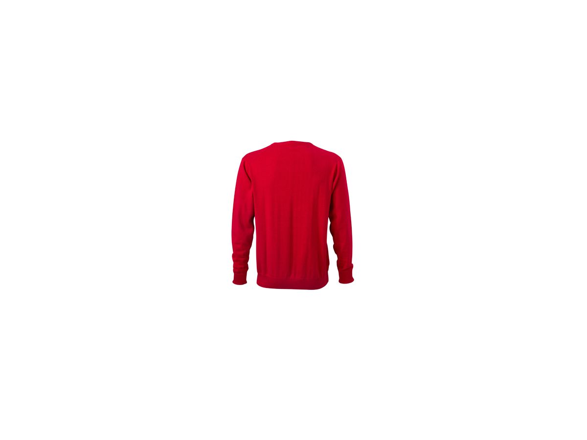 JN Mens V-Neck Pullover JN659 100%BW, red, Größe 2XL