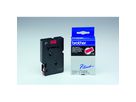 P-touch Schriftbandkassette TC401 12mmx7,7m laminiert sw auf rt