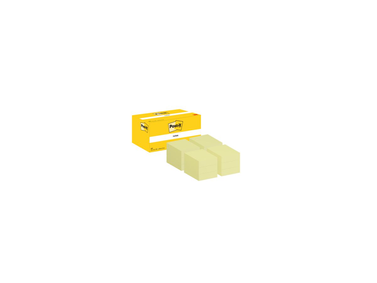 Post-it Haftnotiz Notes 653 38x51mm gelb 12 St./Pack.