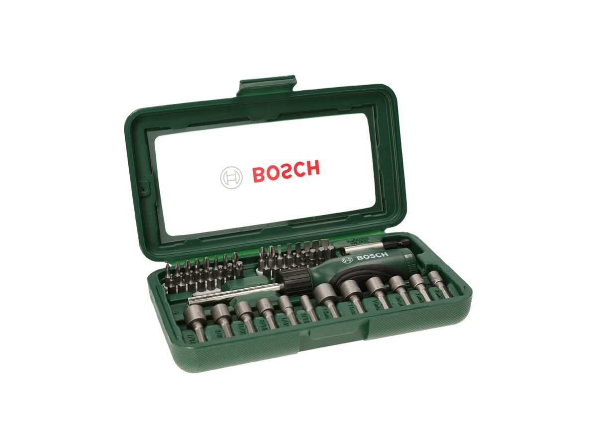 BOSCH Professional Schraubendreher-Set, 46-tlg mit Handratsche