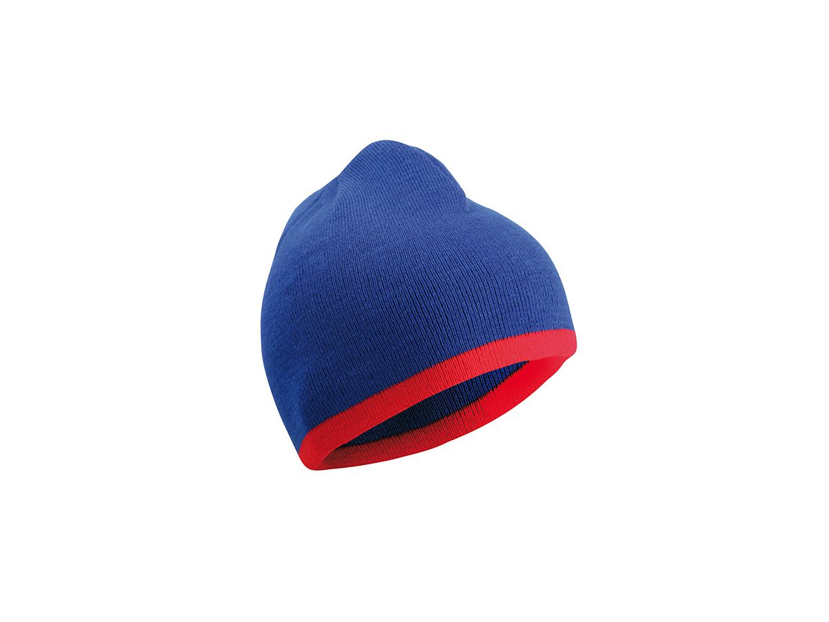 mb Beanie with Contrasting Border MB7584 100%PAC, royal/red, Größe one size