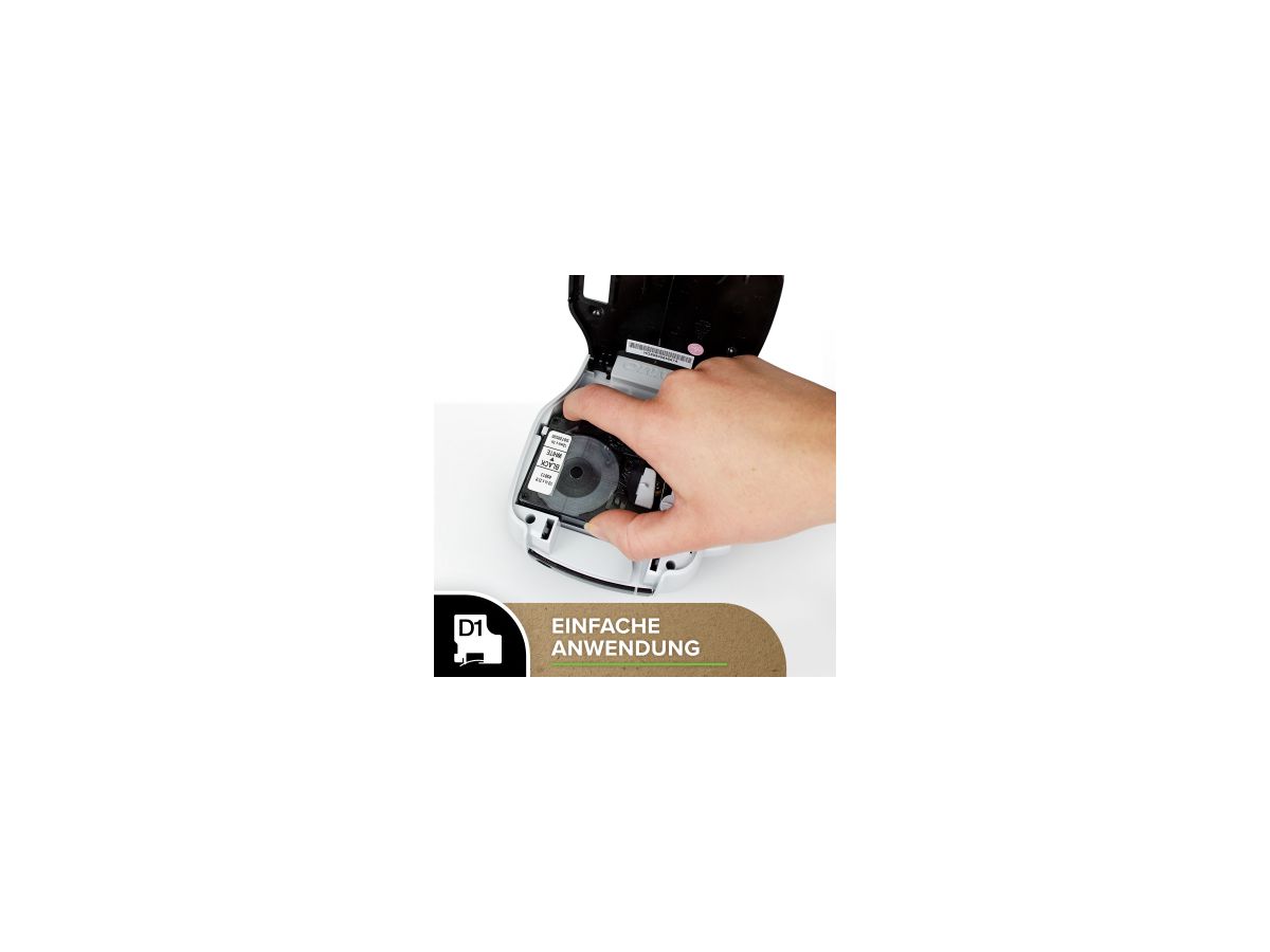 DYMO Schriftbandkassette D1 2093096 9mmx7m sw auf ws 10St.