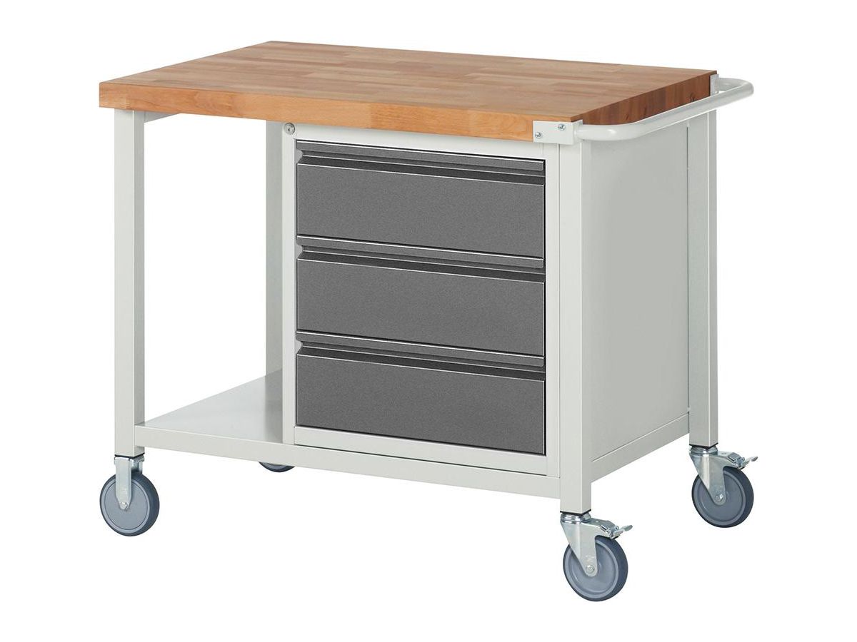 RAU Werkbank Modell 8157 komplett mont. RAL7035/RAL7016 B1000xT700xH880 mm