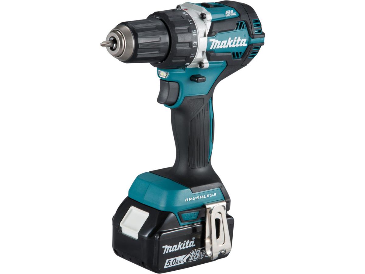 MAKITA Akku-Bohrschrauber DDF484RTJ 2x 5 Ah Akkus, Ladegerät, MAKPAC