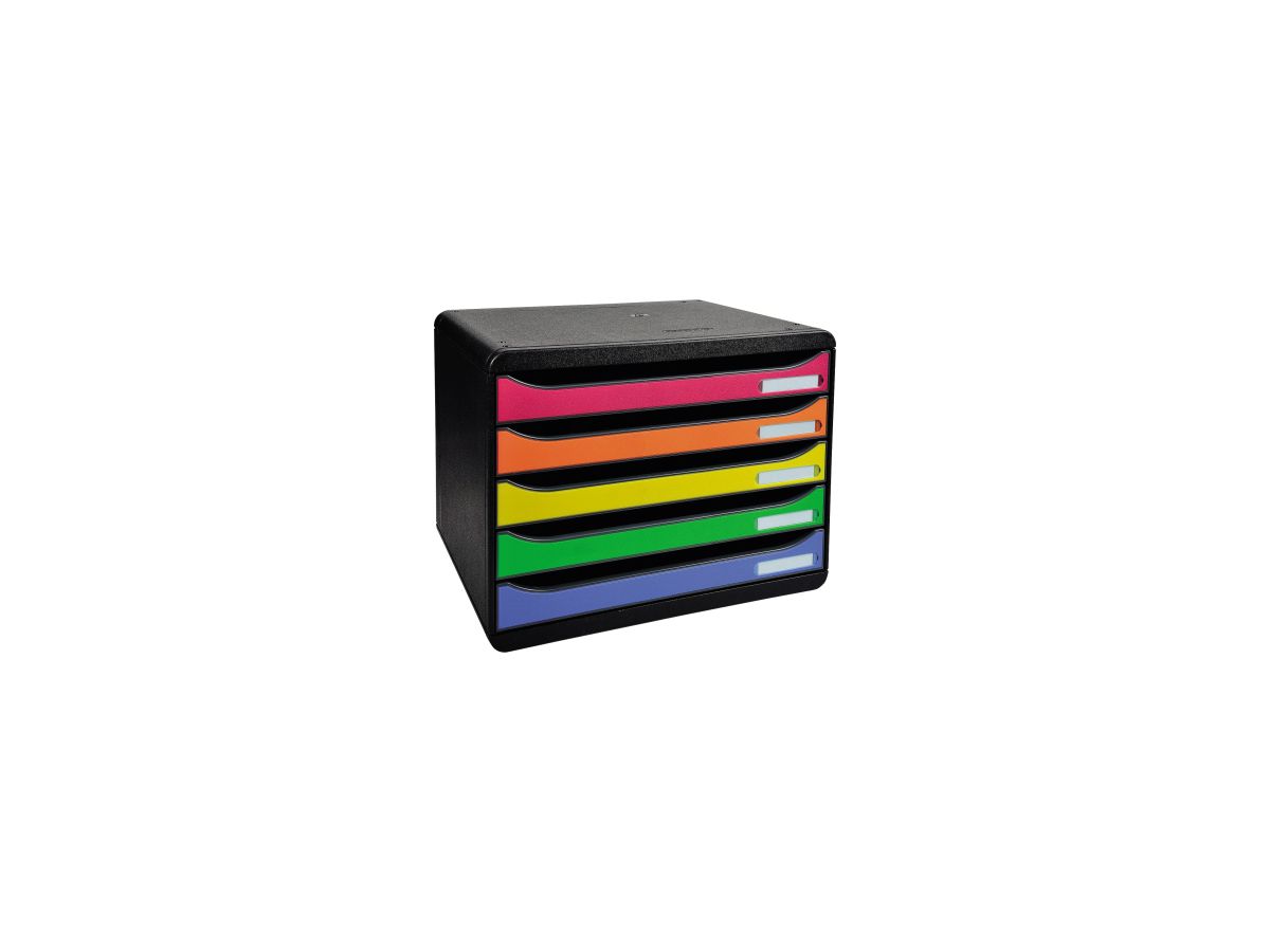 Exacompta Schubladenbox BIG-BOX PLUS 308714D quer 5Schübe harlekin