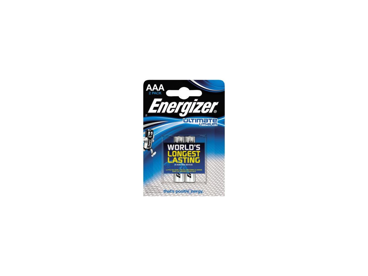 Energizer Batterie Ultimate Lithium 639170 AAA Micro L92 2 St./Pack.
