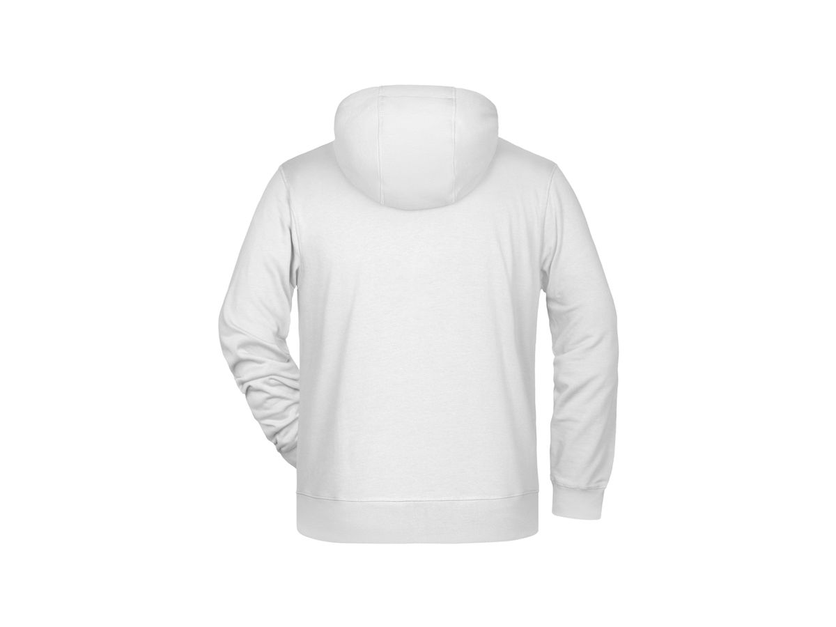 JN Men's Zip Hoody 8026 white, Größe XL