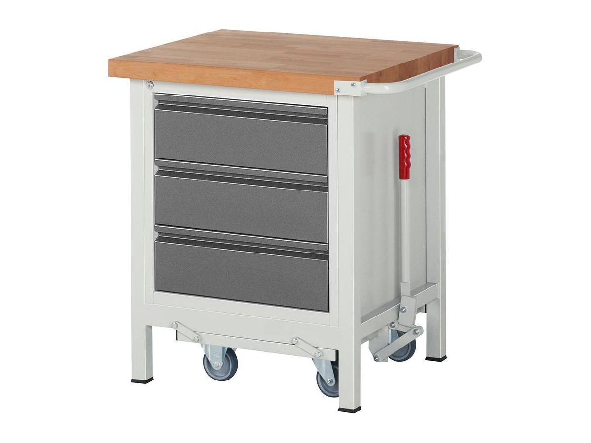 RAU Werkbank Modell 8157 komplett mont. RAL7035/RAL7016 B750xT700xH880 mm