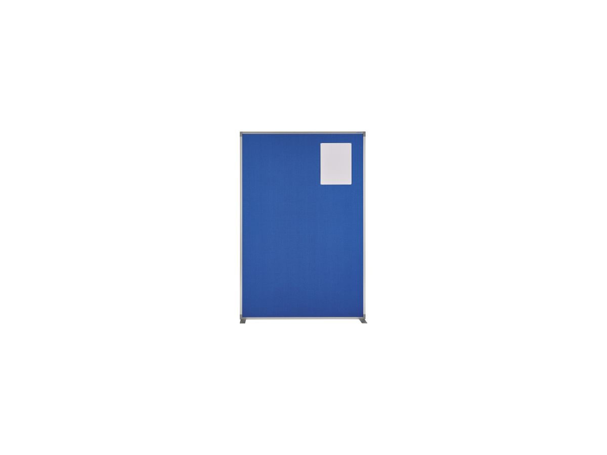 Raumteiler Textil m. T-Fuss, Filz blau 1250x1800x500mm
