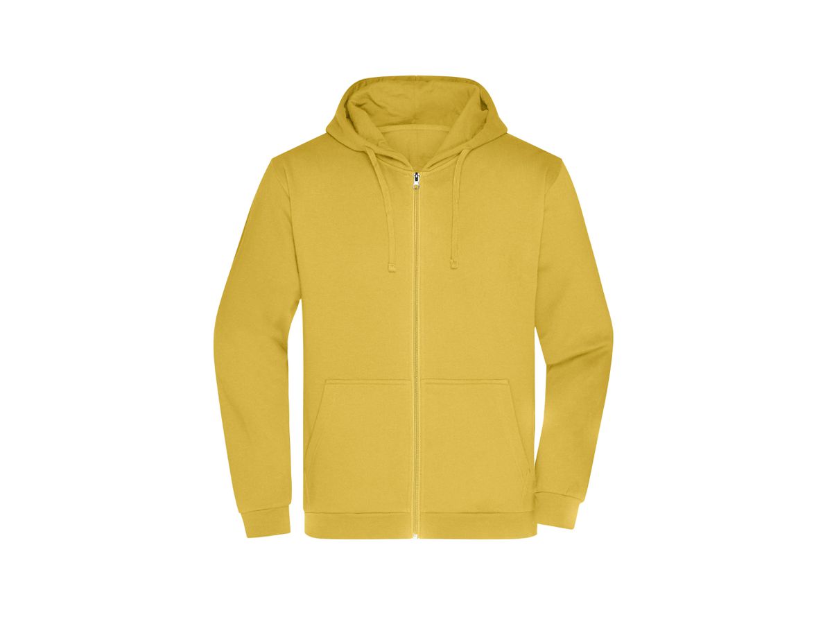 JN Promo Zip Hoody Men JN756 80%BW/20%PES yellow Gr. S