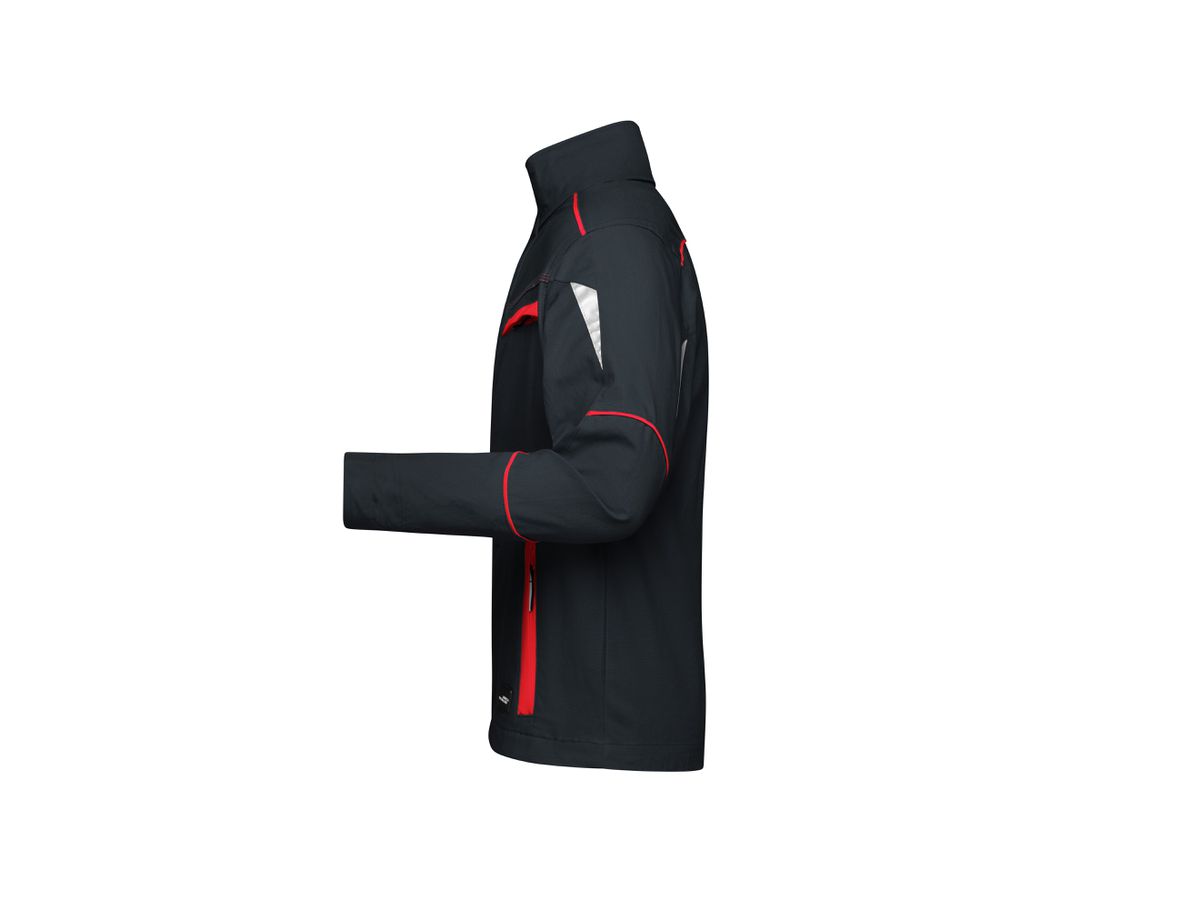 JN Workwear Jacket - COLOR - JN849 carbon/red, Größe M