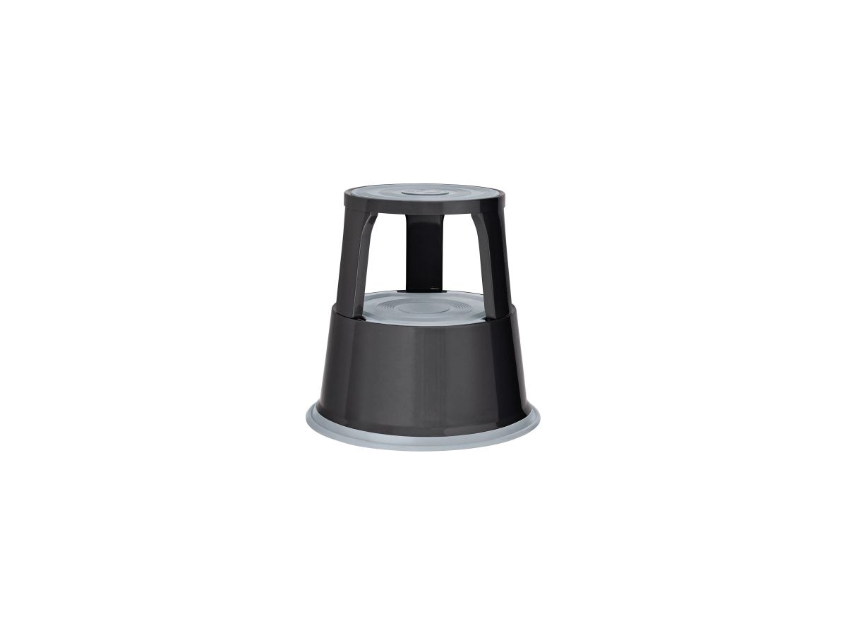 Rollhocker Metall grau