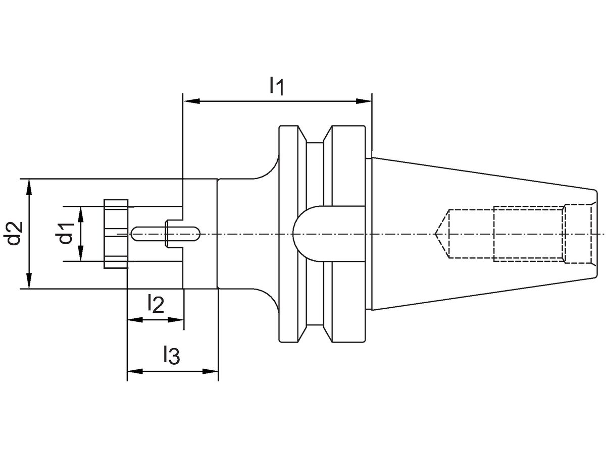 FORTIS Kombi-Aufsteckfräsdorn JISB 6339A BT 40