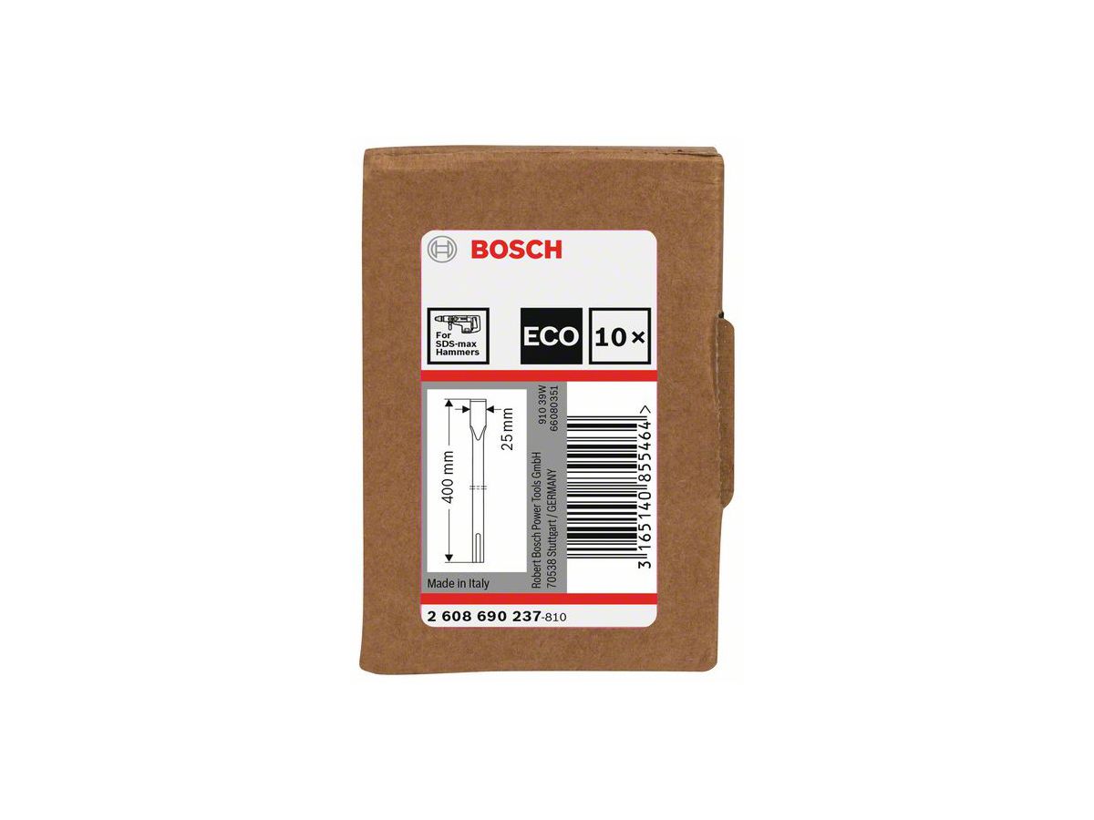 BOSCH Flachmeißel SDS Max 25x400 mm VE 10