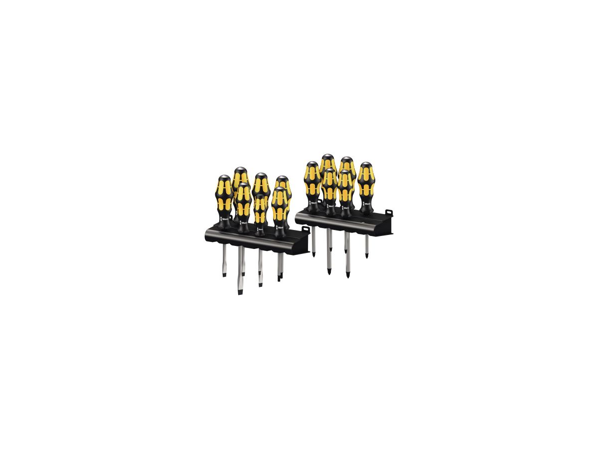 WERA Schlitz-Schraubendreher-Satz Big Pack 900, 13tlg, Schlagk., PH, PZ, T