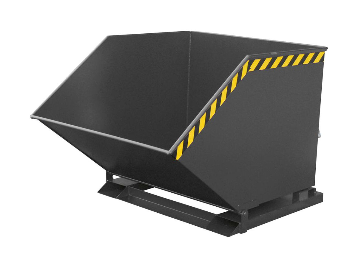 BAUER Kippbehälter KK 1000 Ral7021 Tragkr. 300Kg B1110Xt1420Xh975mm