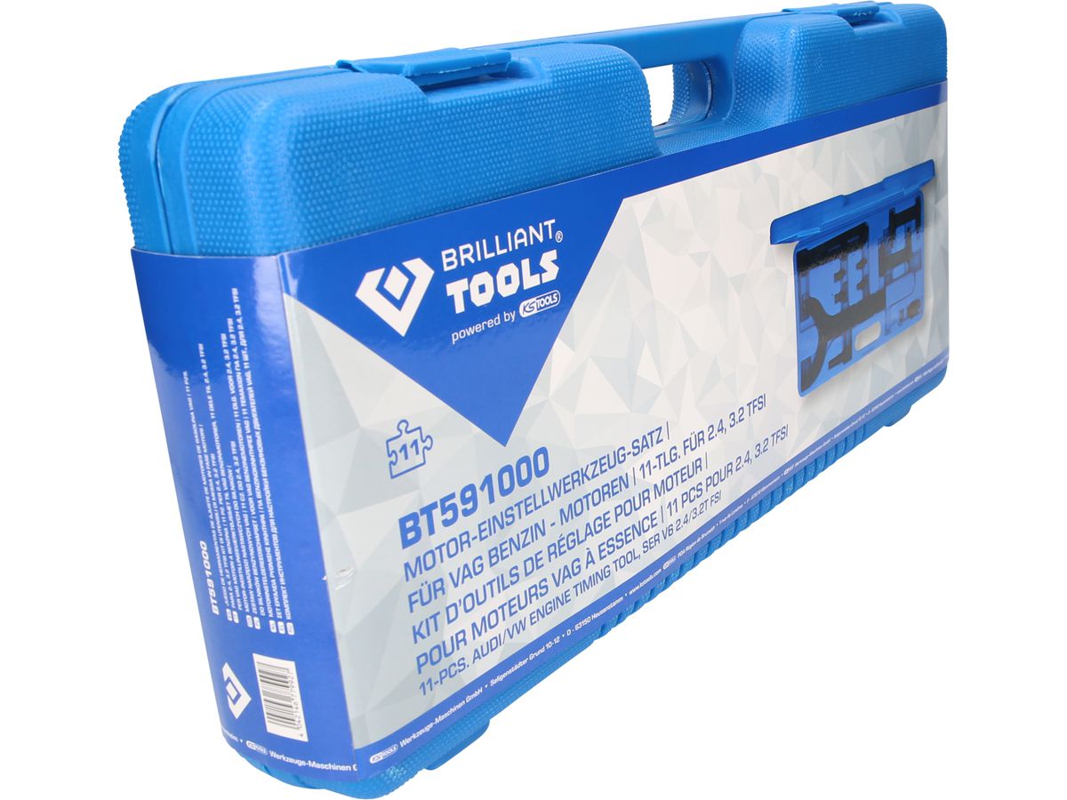 BRILLIANT TOOLS MotorEinstellwerkz.-Satz für VAG Benzin-Motoren,11tlg 2.4,3.2TFSi